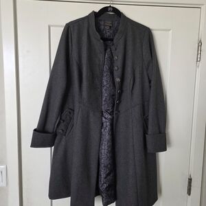 Chic Charcoal Women's Trench Coat
